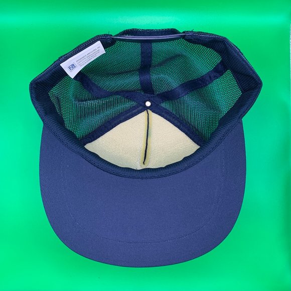 Vintage NASA Mesh Trucker Hat Navy Shuttle Astronaut Kennedy Snap-Back Cap 80s - Picture 6 of 8